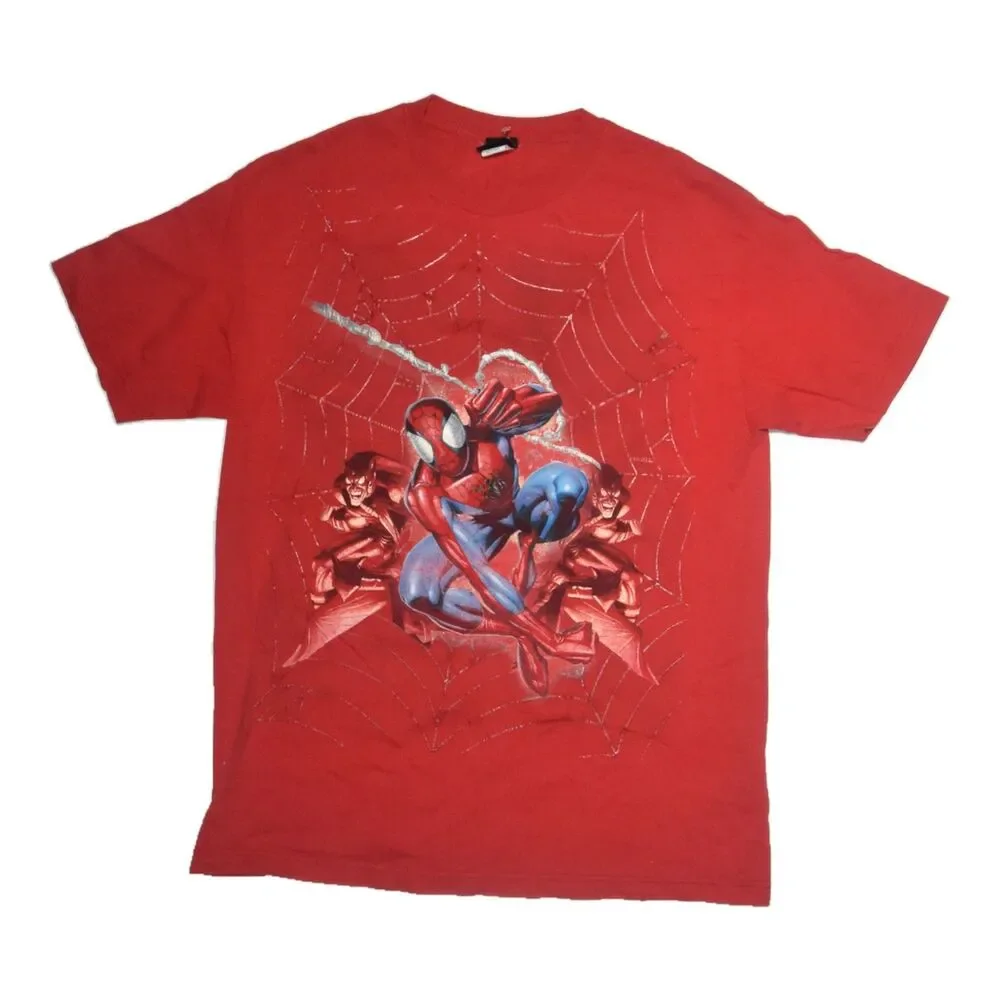 Vintage Y2K Mad Engine Marvel Spider-Man Green Goblin T-Shirt - L